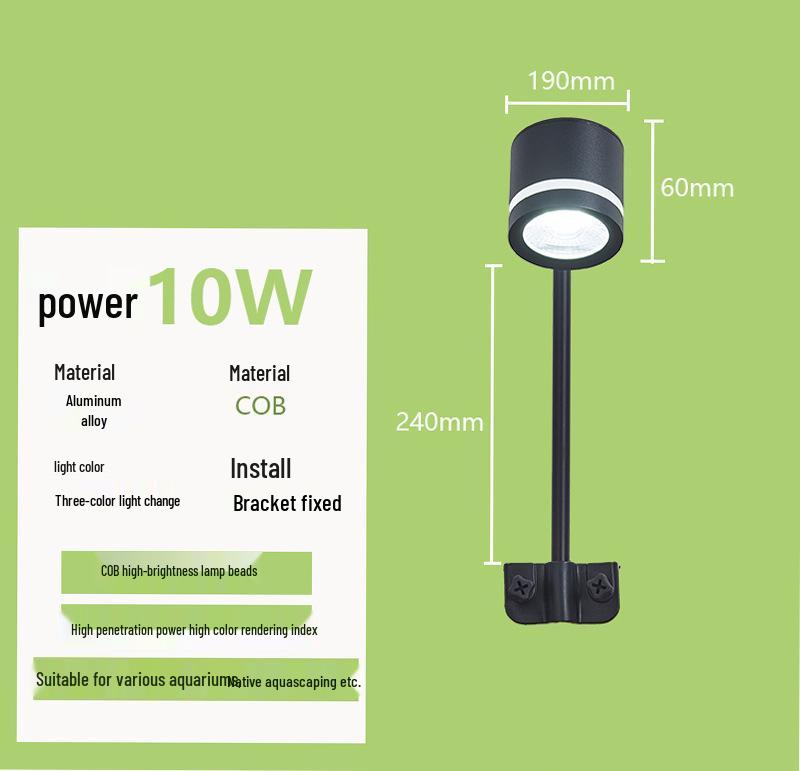 Eco-Friendly LED Aquarium Spotlight with COB Lighting for Fish Tanks & Aquatic Plants