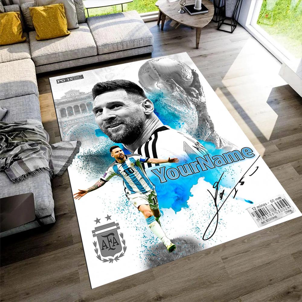 Messi Personalized Text Floor Mat Suitable for Living Rooms Entryway Game Room Dormitory Anti-slip Rug Decorate Offices