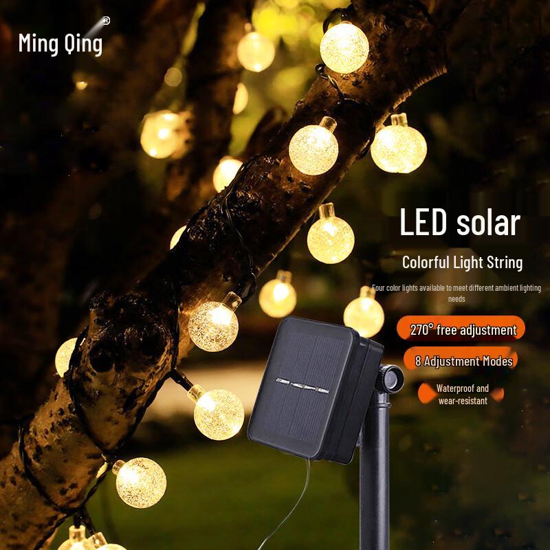 Solar LED Crystal Ball String Lights