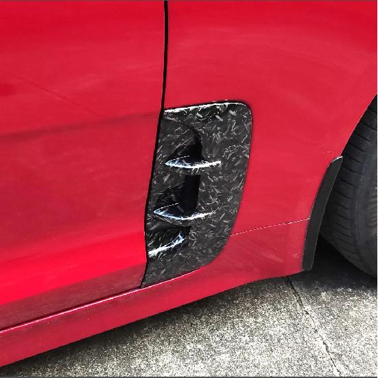 Car Front Door Fender Hole Grille Leaf Plate Air Outlet Decoration Cover Strip For Kia Stinger 2018-2023 Exterior Styling