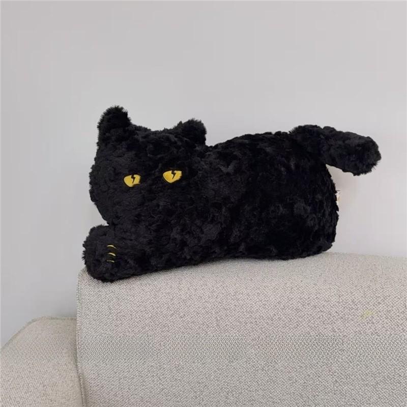 Creative Cartoon Cat Plush Pillow With Embroidered Animal Design For Sofa And Bed Comfort