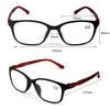 Retro Square Frame Presbyopia Reading Glasses for Men and Women, Ultra Light Anti Blue Light Computer Glasses, 0 To+4.0