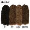 Noble 24 Inch Jet Black Water Wave Crochet Hair Synthetic Braiding Hair, Pre-Stretched Curly Crochet Braids Extensions for Women