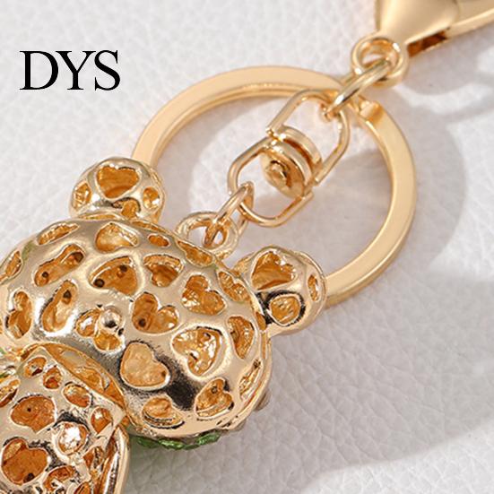 Wear-resistant Keyring Keychain Pendant Sparkling Rhinestones Frog Design Key Chain Durable with Lobster Clasp Anti-Oxidation Lightweight Backpack
