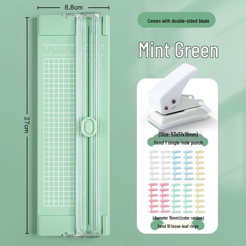 Portable Paper Trimmer & Corner Rounder - Essential Manual Utility Knife for Students and Office.