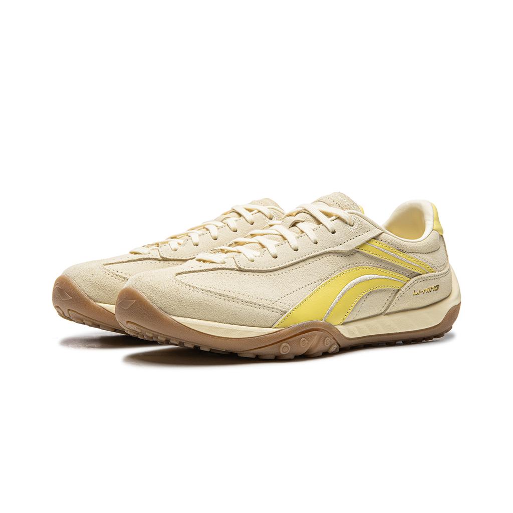 Li Ning Xingliu Abrasion Resistant, Lightweight, Balanced Low Top Casual Shoes Unisex Vanilla Yellow AGCW002-7
