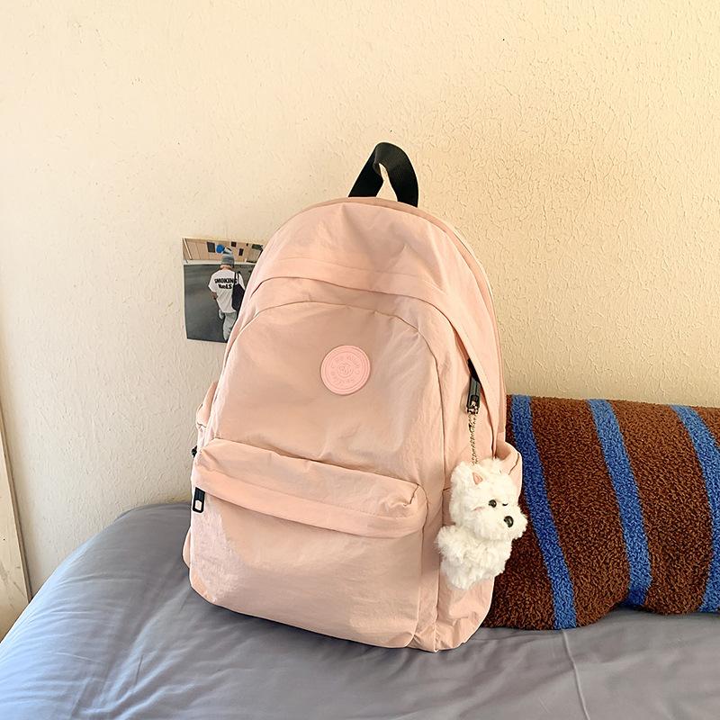 School bag female college student Korean version of leisure backpack simple and versatile large capacity high school student computer backpack trend