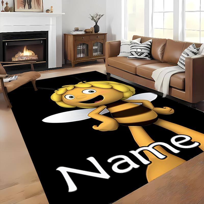 Custom personalization Maya the Bee Area Rug - Perfect For Kitchen, Bathroom,Laundry Room Decor Large Size Available,Gift All Seasons