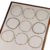 9pcs Set Multi-Layer Handmade Bracelet Set Elastic Bead Bangle Set  Women Daily Wear