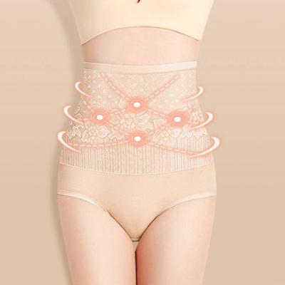 Baumwollslip mit hohem Bund für Damen, einfarbig mit Blumenmuster, hebt das Gesäß, atmungsaktiv, sexy, große Größe, Dreiecksslip