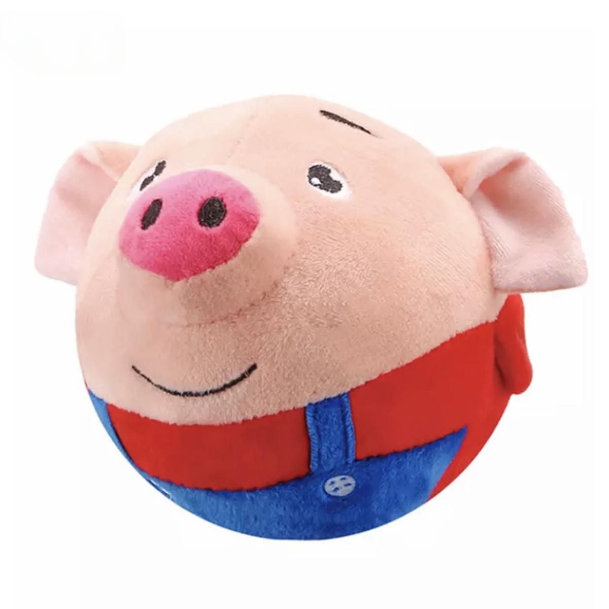 Jumping Pig Toy Pet Toy Remote Control Bluetooth Toy M красный