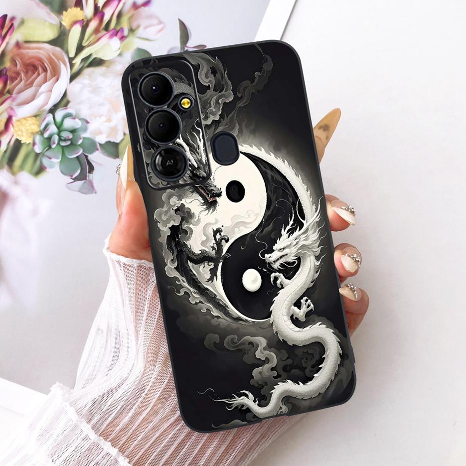 Für Tecno Pop 6 GO Hülle BE6j Niedlicher Löwe Mode Bemalte Abdeckung Weiche TPU Handyhülle Für Tecno Pop 6 Pro BE8 Pop6 GO Rückseite Taschen