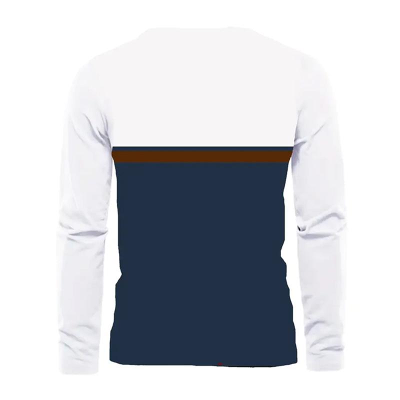 Männer Herbst Neue Langarm 3D Digital Print Zauber Farbe Rundhals T Shirt Männer Laufen Sport Pullover Tops