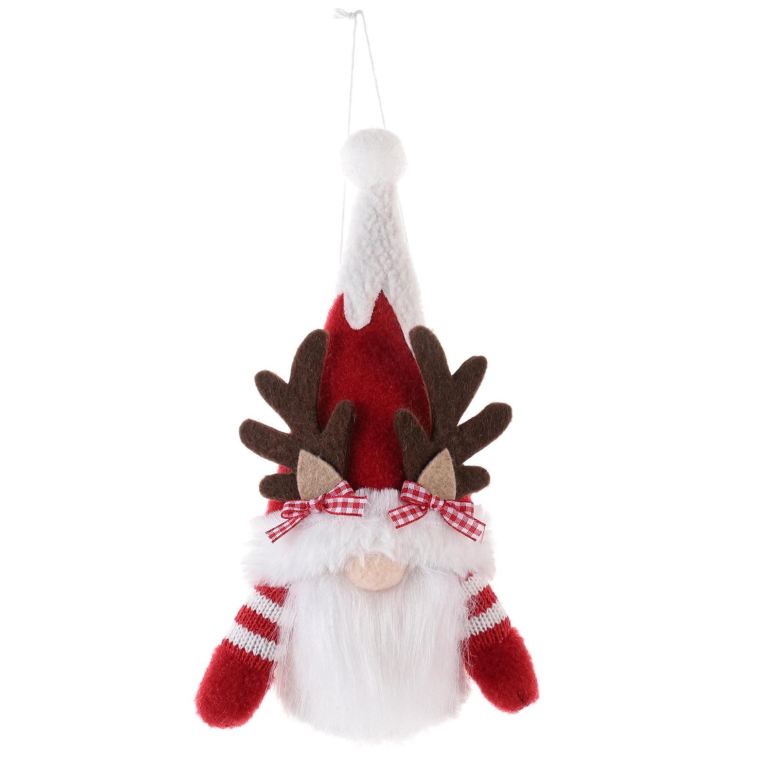 Faceless Old Man Doll with Antlers - Christmas Tree Decoration Pendant