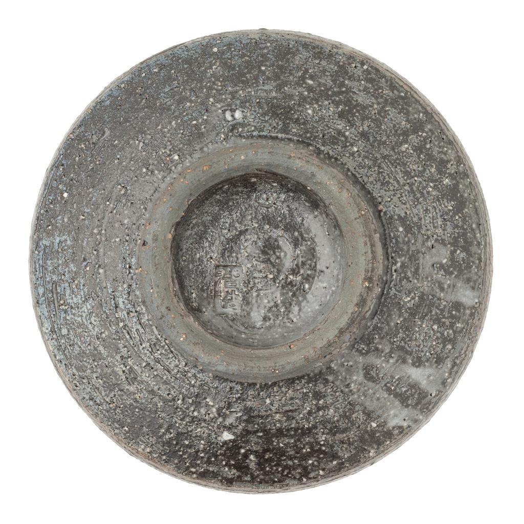 Marui Seito Shigaraki Ware Hechimon Matcha Tea Bowl, Diameter 11cm, Black Steel, Brown, MR-3-4119