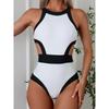 2026 Monokini Swimsuit Women One Piece High Neck Swimwear Female Sexy Bathers Bathing Swimming Swim Suit Beachwear XXL