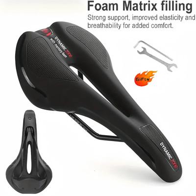 Bicycle Saddle Race Saddle MTB Mountain Road Bike Seat Hollow Comfortable Cycling Cushion Exercise Bike Saddle for Men and Women