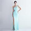 Fold Bead Craft Toast Suit Long Shoulder Thank You Banquet Slim Fish Tail Skirt Wedding Car Model Exhibition