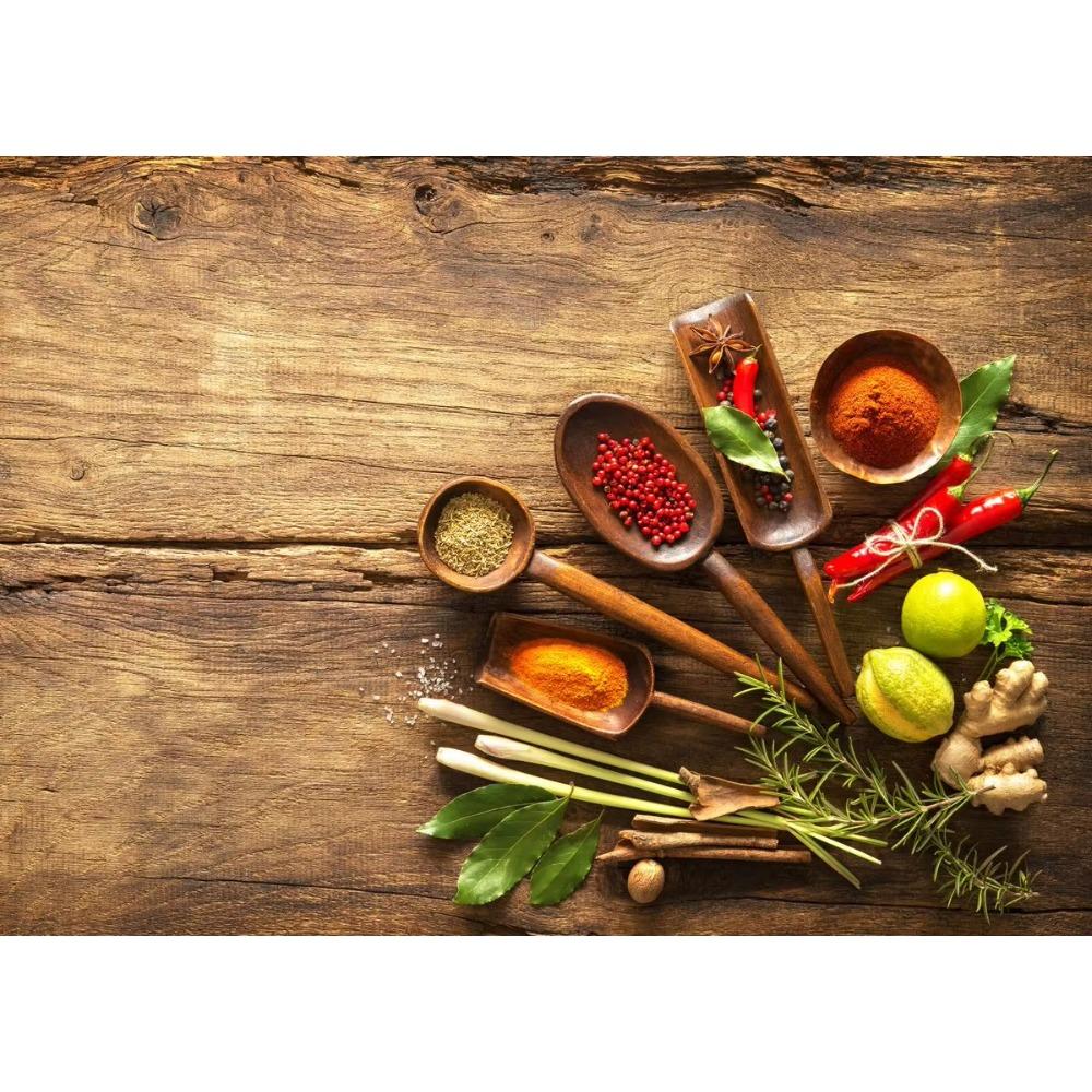 Modern Colorful Spices Chili Seasoning Spoon Posters and Prints Canvas Printing Wall Art Picture for Restaurant Kitchen