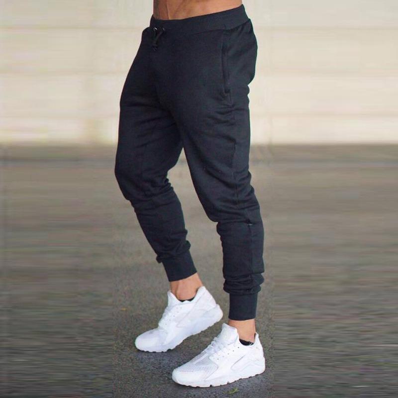Slim-fitting Sports Pants for Men's Small Feet Casual Trousers Lace-up Tight Training Pants