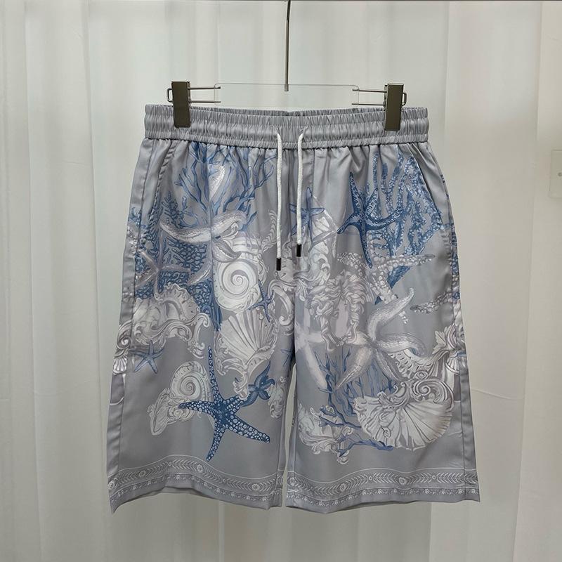 2024 Summer Trendy Youth Digital Print Men's Short-Sleeve Shirt Set