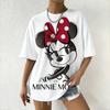 Oversized Disney Minnie Mouse Graphic Tshirt Women Oversized Casual Short Sleeve Tee Summer Y2k Clothes Streetwear Casual Tops