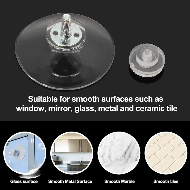 5/10 Suction Cups with Screw Plastic Suction Cup Holder PVC Suction Cups with Screw Nuts Suitable for Bathroom Windows and Car Sunshades