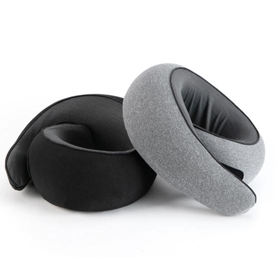 Yousheng Cestovní polštář za krk Přenosný polštář z paměťové pěny Design šneka Ergonomická krční podložka pro cestování letadlem vlakem Použití doma