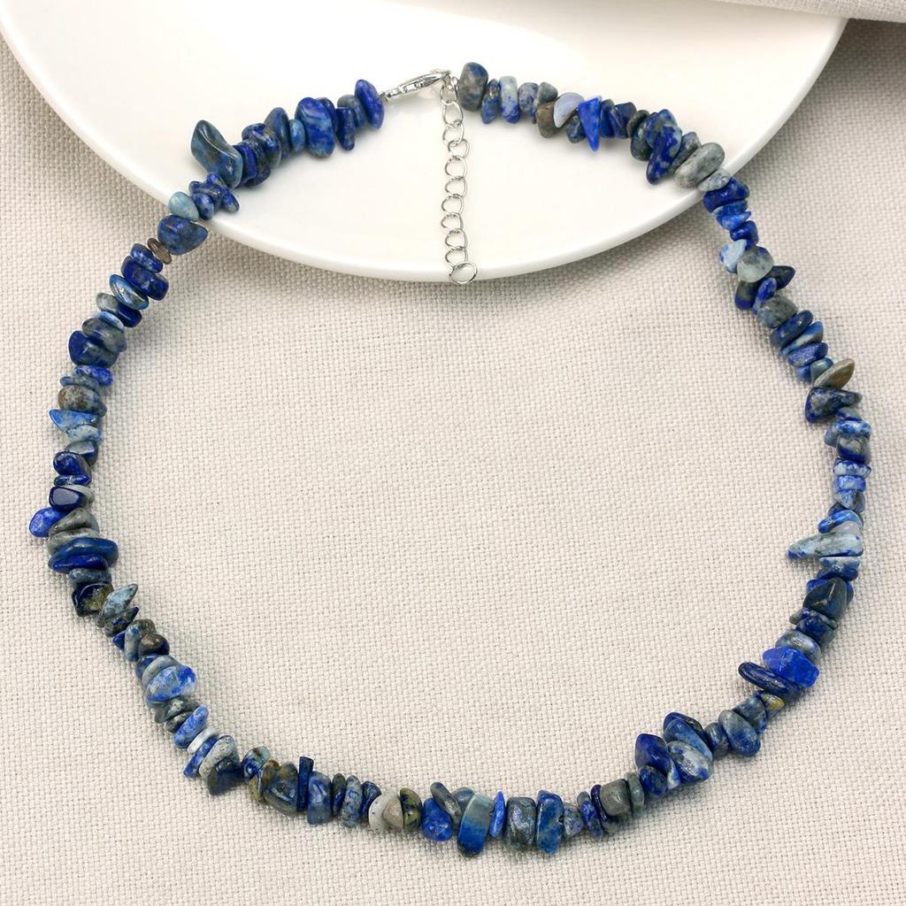 Crushed Crystal Handmade Beaded Necklace - Versatile Spring/Summer Beach Style for Women