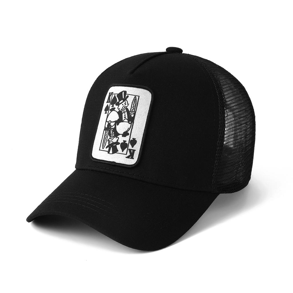Poker Hat Men's and Women's Embroidered Cap Korean Fashion Street Hip Hop Baseball Cap Summer Outdoor Sun Hat Spot