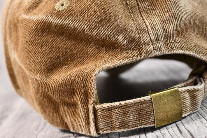 Vintage Distressed Denim Jeans Hat for Men and 7987002 [LTG] Women, (JP, Sizes 56.0 Cm, 59.0 Cm, Khaki)
