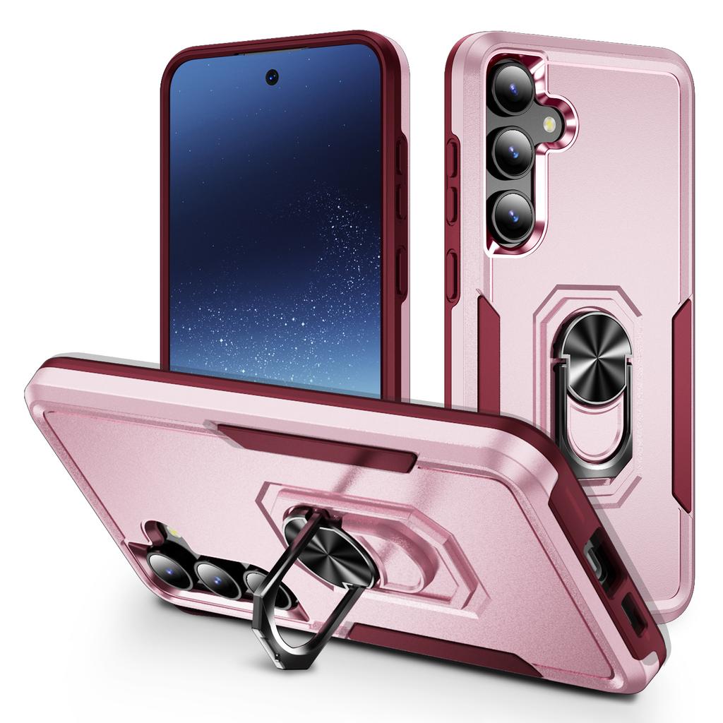 For Samsung Galaxy S25+/S24+ Case Military Grade Ring Kickstand PC + TPU Phone Cover