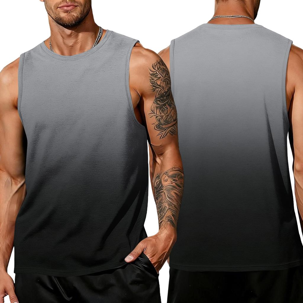 Men's Basic Sleeveless Tank Top Casual Muscle Shirt Lightweight Summer Workout Gym Vest