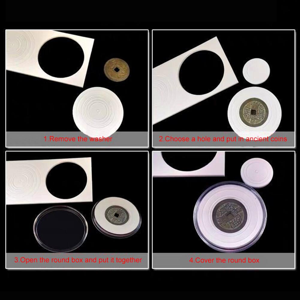 Coin Holder Case Plastic Storage Box With 60PCS Coin Capsules 19/20.5/22.25/25/27/30/39/41MM Protect Gasket For Coin Collection