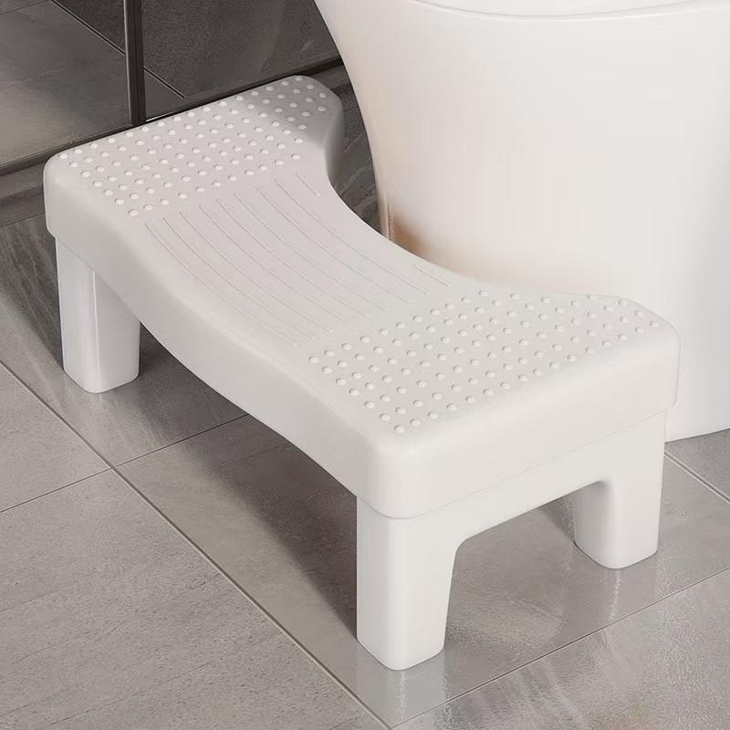 Sgabello da WC in Plastica PP per Adulti e Bambini, Poggiapiedi Antiscivolo per Bagno, Sgabello Gradino, Ausilio per il Sollievo da Emorroidi per Donne Incinte