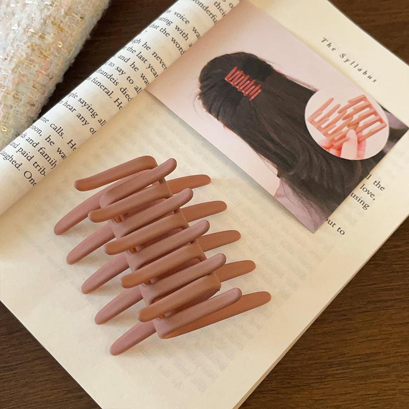 Vintage Cross Comb Hair Claws for Women Girls Fashion Acrylic Solid Color Double Side Comb Clamp Tooth Hairpin Hair Accessoriees