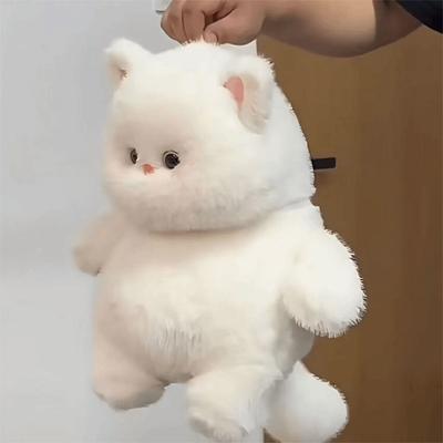 Soft Toys White Cat Plush Toy Fluffy Design Cat Doll Cute Toy Stuffed Animal  Collectible Item