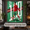 Personalized Wall Tapestry,Cristiano Ronaldo Custom Text, Soft Fabric Wall Art For Indoor Decoration