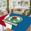 Blackburn Rovers Football Design Crystal Velvet Rug Soft Decorative Mat for Bedroom Entrance