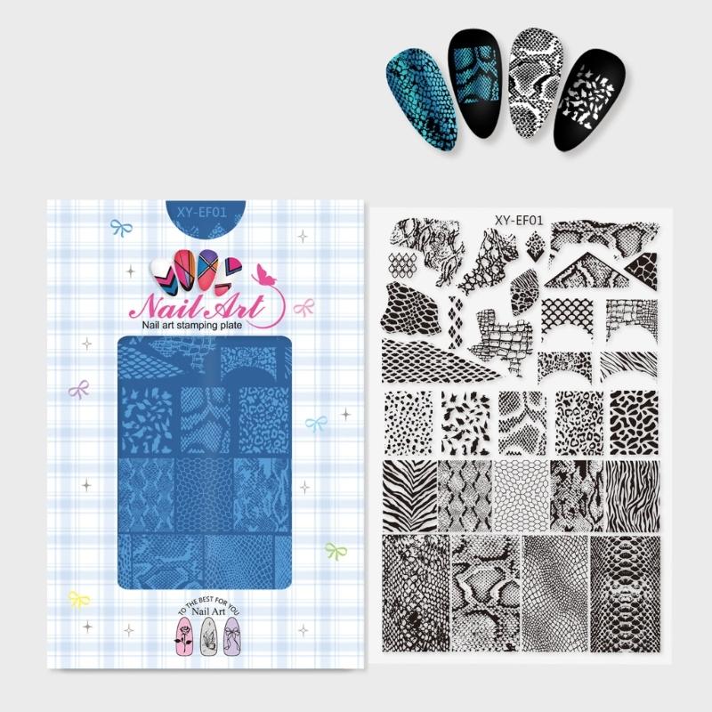 Stainless Steel Nail Art Stamping Plates Flower Line Designs Nail Images Stamp Plates Manicures Templates Nail Art Tool