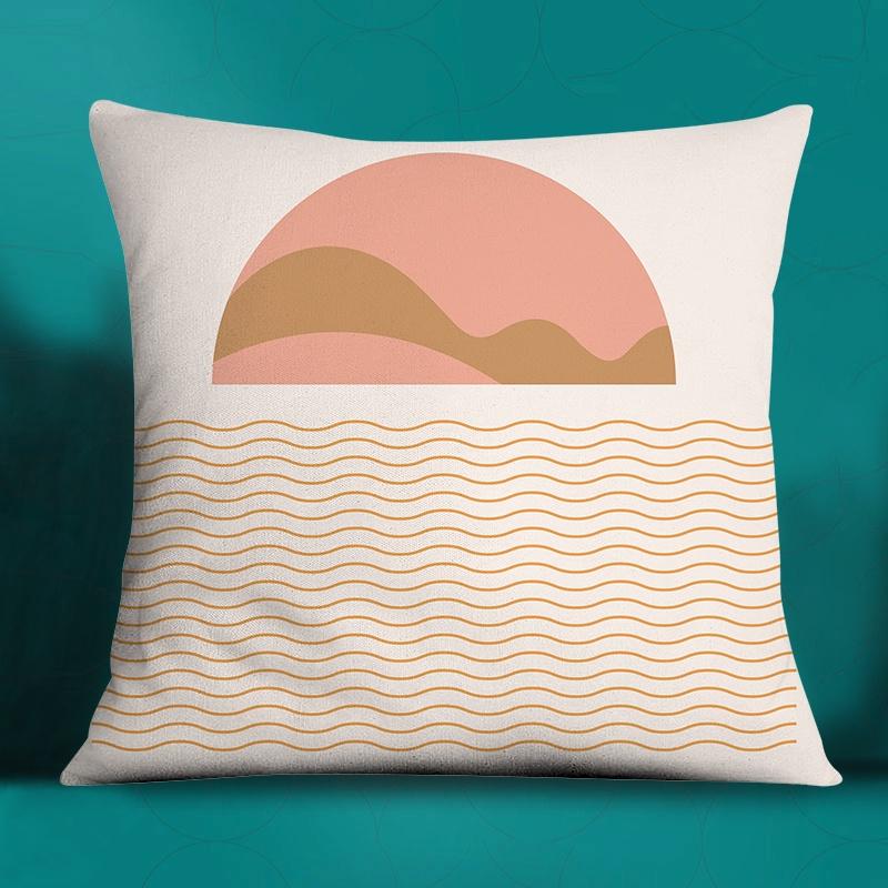 Fashion Classic Square Decorative Pillowcase Geometric Pattern Living Room Sofa Cushion Pillow Home Decor