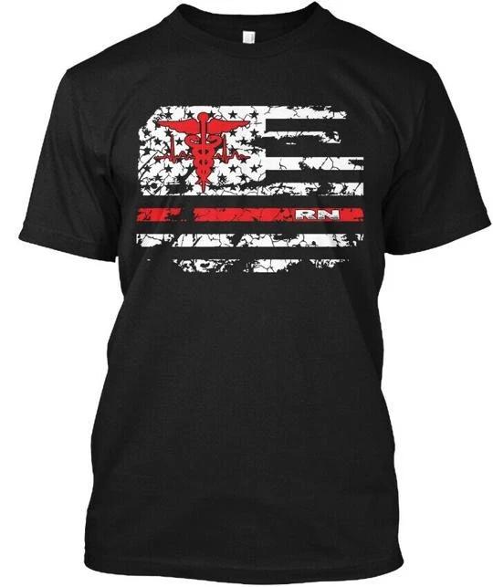 

Rn Registered Nurse Thin Red Line T shirt Made in the USA Size S to 5XL 4XL