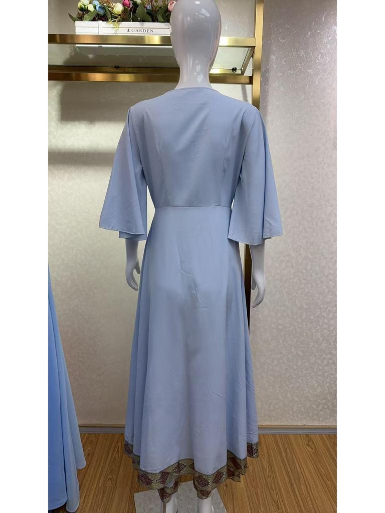 Elegantes 2025 Abaya- & Cardigan-Set für Frauen aus dem Nahen Osten