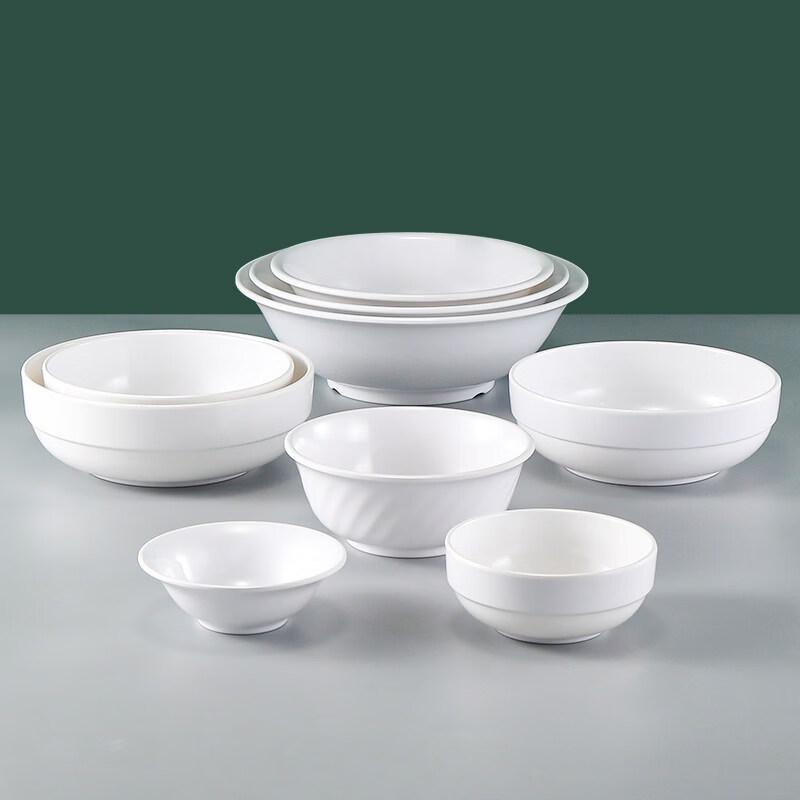 Durable White Melamine Commercial Soup Bowl