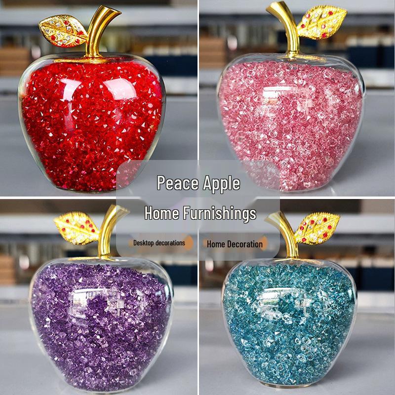 Christmas Crystal Apple Gift for Girlfriend or Wife - Perfect Birthday or Home Decor Piece for Best Friend