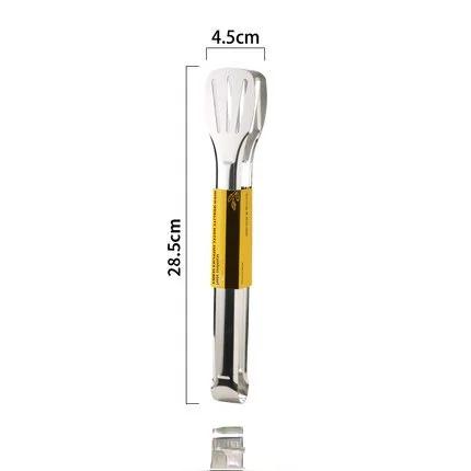 Three-line Stainless Steel Food Tongs, Thickened Food Tongs, Barbecue Tongs, Steak, Bread, Grilled Meat Tongs, Outdoor Buffet