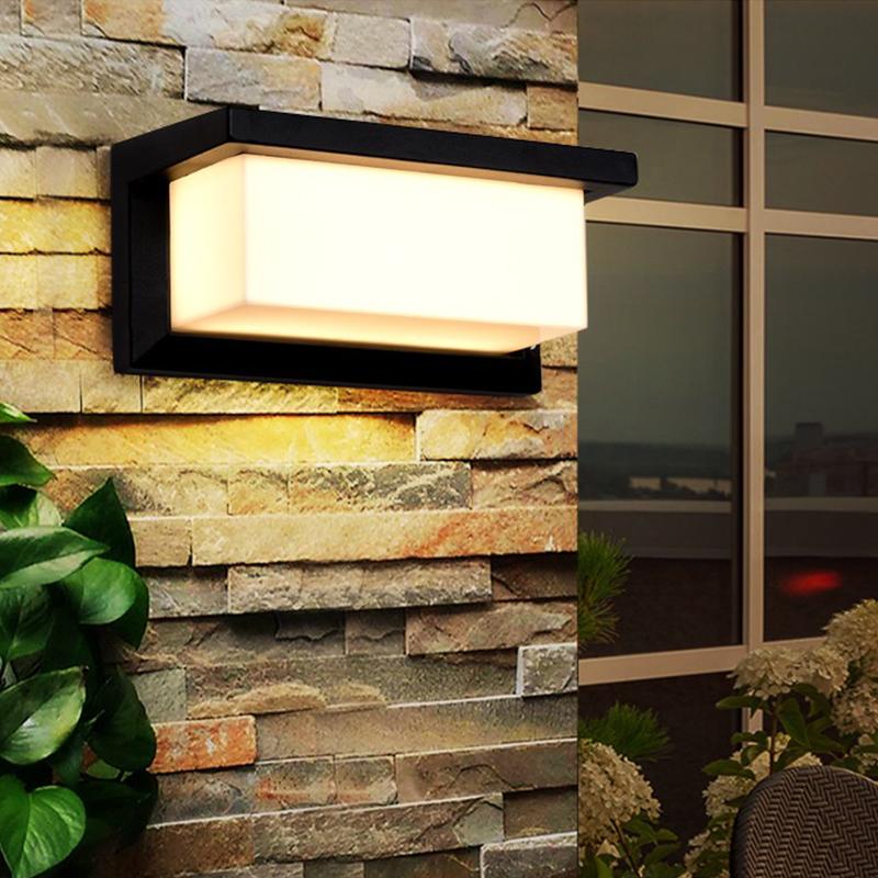Outdoor Waterproof Wall Light LED 15W Radar Sensing Indoor Bedroom Living Room Outdoor Porch Wall Light Garden Decorative Light