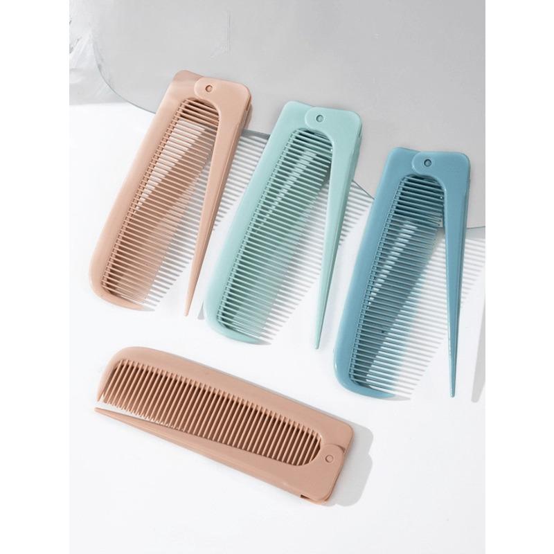 1pc Portable Folding Comb, Folding Pointed Tail Comb, Mini Cute Home Use Scalp Massage Air Cushion Brush, Hair Brush, Comb, Hairstyling Tool