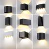 LED Outdoor Four-Leaf Clover Wall Light - Up and Down Beam Decoration for Garden and Exterior Walls.