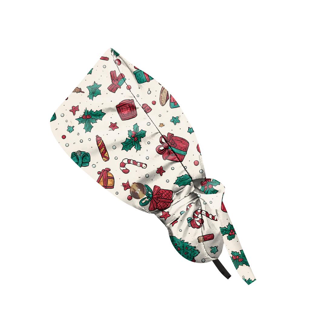 Fasjonabel arbeidshette med trykk, uformelle hestehalehette for kvinner, vaskehette, Baotou-hette